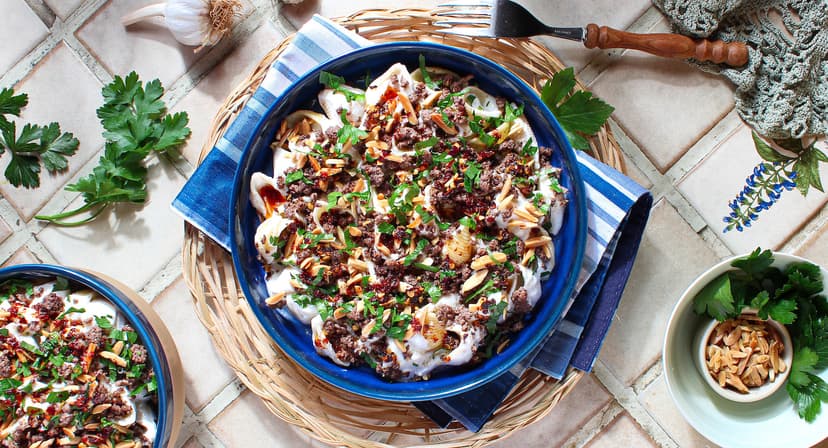 Shells-Pasta-with-Yogurt-and-Tahini-Sauce